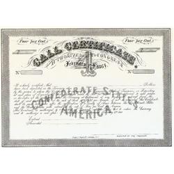 Rare Confederate 4% Call Certificate - Ball Type 174s