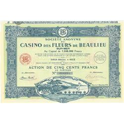 Societe Anonyme Du Casino Des Fleurs De Beaulieu
