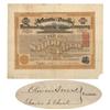 Atlantic & Pacific Railroad Co. Signed By Oliver Ames On Verso As Trustee