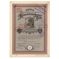 Deutsch-osterreichischen Mannesmann-rohren-werke Signed By Max Mannesmann