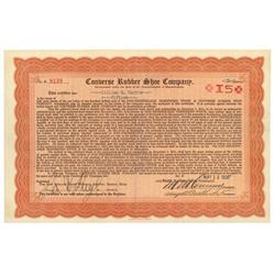 Converse Rubber Shoe Company Signed By Marquis M. Converse As President