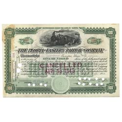 Peoria & Eastern Railway Co. Signed By William K. Vanderbilt Jr. As Vice President