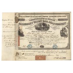 Allegheny Valley Rr Co. Signed By Steel Magnate B. F. Jones