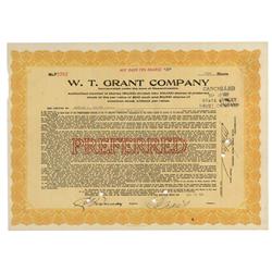 W T. Grant Company Signed By Grant As President