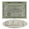Pan American Airways Corporation Issued To And Signed On Verso By Powel Crosley, Jr