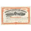 Pullman’s Palace Car Company Issued To George M. Pullman And Signed By Horace Porter As Vice Preside