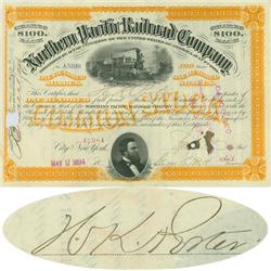 H.k. Porter  Largest Locomotive Builder In The Us Signed By Porter & Civil War General Brayton Ives