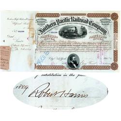 President Of The Northern Pacific Railroad Robert Harris