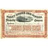 Image 1 : Puget Sound And Alaska Steamship Company Stock Issued To Frederick Billings