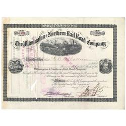 Wilmington & Northern Railroad - Signed By Henry A. Dupont