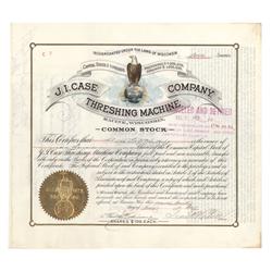 J.i. Case Threshing Machine Company Signed As President By Frank Bull