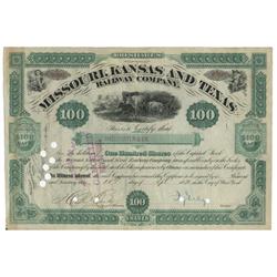 Missouri, Kansas & Texas Railway Co. Signed As President By Jay Gould