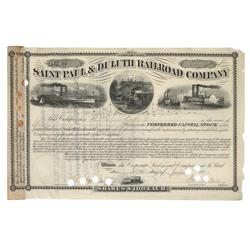 Saint Paul & Duluth Railroad Company Issued To William Milnor Roberts
