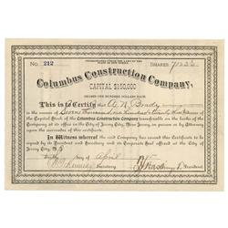 Columbus Construction Company Issued To Anthony N. Brady