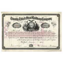 Twenty Third Steel Railway Company Issued To Numerous Members Of The Widener Family