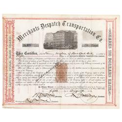 Merchants Despatch Transportation Co. Signed As President By James C. Fargo