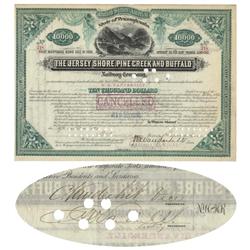 Outstanding Bond Issued To William H. Vanderbilt Signed By Cornelius, William K., Frederick W. Vande