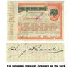Image 1 : A CHICAGO, ROCK ISLAND AND PACIFIC BOND ISSUED TO AND SIGNED BY STANDARD OIL'S BENJAMIN BREWSTER