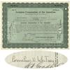 Image 1 : Aviation Corporation Of The Americas Stock Issued To And Signed Twice By Aviation Pioneer Cornelius 