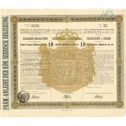 Pram.-anleihe Der Kon. Serbisch. Regierung.