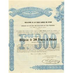Emprestito Del Cobierno De Honduras 1869