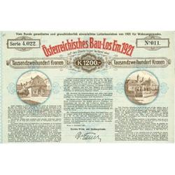 Osterreichisches Bau-los Em. 1921
