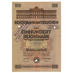 Reichsbank Anteilschein (German Reich Bank)