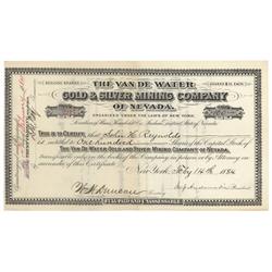 The Van De Water Gold & Silver Mining Co Of Nevada