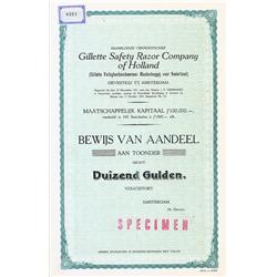 Gillette Safety Razor Company Of Holland - Specimen