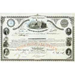 1876, Loan To The City Of Philadelphia Bond
