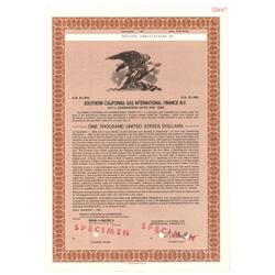 Southern California Gas International Finance N.v.