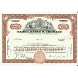 An Early Parke, Davis & Co Stock