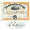 Image 1 : Northern Pacific Railroad Stock Issued To And Signed By Henry Villard