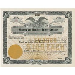 Missoula And Hamilton Railroad Company