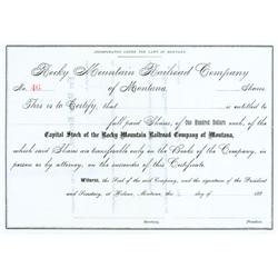 Rocky Mountain Railroad Company Of Montana