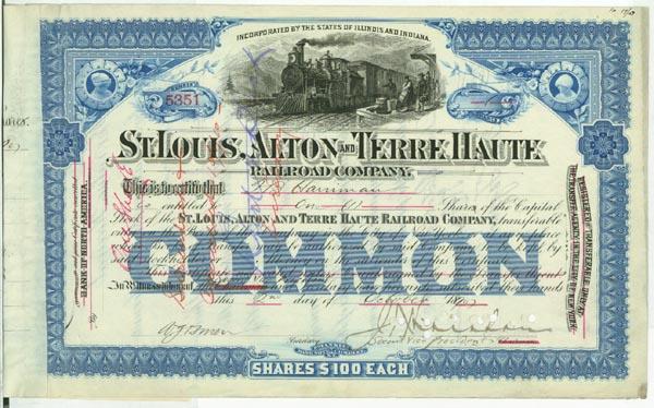 St Louis Alton And Terre Haute Railroad Company