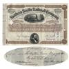 NP RR Stock Issued to Western Union Telegraph Co. Signed As Vice-President of the Co. by Thomas Ecke