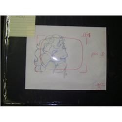 Art Cel - authentic animation cels below matted