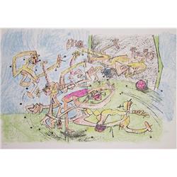 Roberto Matta, Bassball, Lithograph 