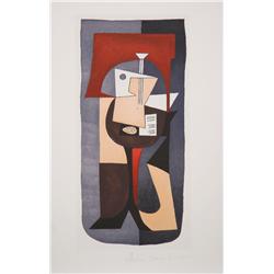 Pablo Picasso, Guitare et partition, Lithograph 
