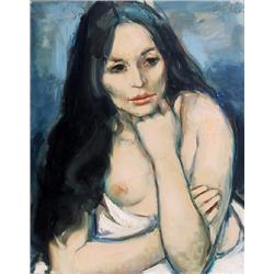 Jan De Ruth, White Drape, Oil Painting