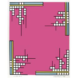 Nicholas Krushenick, Over the Top, Silkscreen