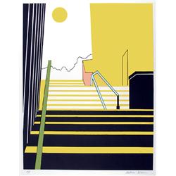 Beatrice Seiden, Stairway, Serigraph