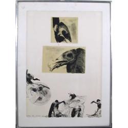 Murray Zimiles, Vulture, Lithograph