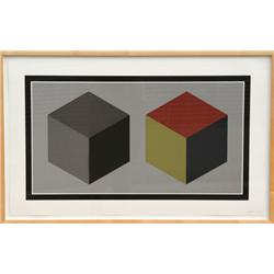 Sol Lewitt, Two Cubes, Silkscreen