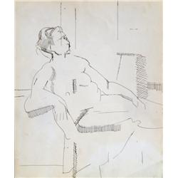 Robert Blackburn, Nude, Drawing