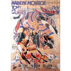 Mimmo Rotella, Dame del Ritmo, Serigraph with Collage