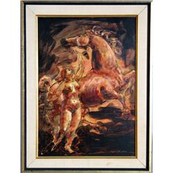 Charles Burdick, Horse, Oil Painting
