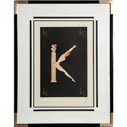Erte, 'K' from the Alphabet Suite, Serigraph
