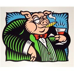 Burton Morris, The Pig, Silkscreen
